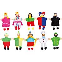 Los mejores  - Small Foot 2951 Títeres de Madera- para Historias y para el Teatro de los títeres- Hechos y Pintados a Mano- Set de 10